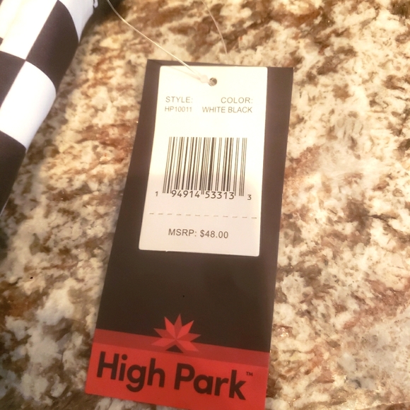 High Park Black and White Checkered Crossbody Bag - Picture 6 of 6